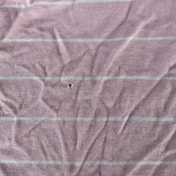 Time and Tru Pink Striped Round Hem Lightweight Shirt - Picture 5 of 6